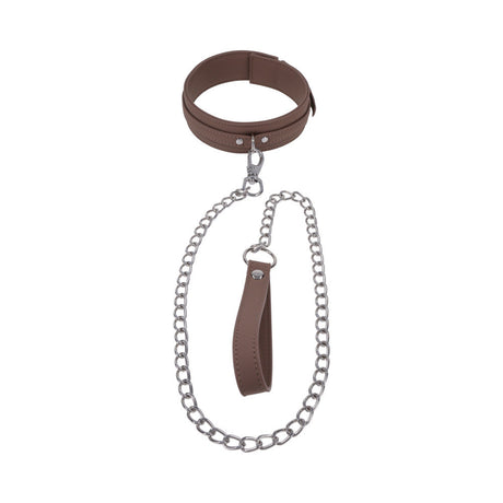 Sportsheets Signature Dawn Dream Collar & Leash with soft silicone and sleek silver hardware.
