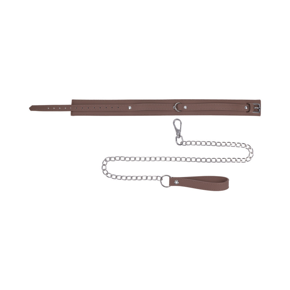 Sportsheets Signature Dawn Dream Collar & Leash features a stylish collar and chain leash design.