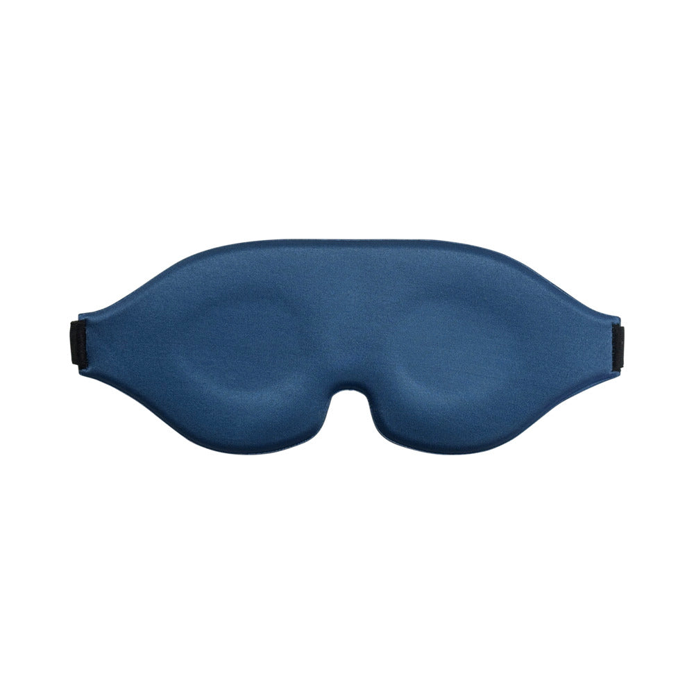 Sportsheets Signature Twilight Tease Blackout Blindfold in dark blue, designed for sensory play and complete darkness.