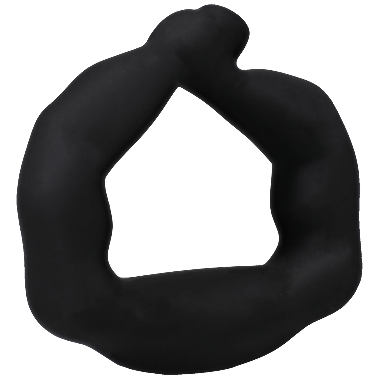 Titanmen Muscle Bound Cock Ring 32mm Black showcasing an extra-thick, sculpted design for enhanced performance.