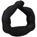 Titanmen Muscle Bound Cock Ring 32mm Black showcasing an extra-thick, sculpted design for enhanced performance.