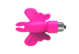The 9's Flirt Finger Butterfly Finger Vibrator Pink with a cute butterfly design for targeted pleasure.