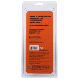 Doc Johnson Classic Butt Plug Smooth Small White packaging features details about easy insertion and body-safe materials.