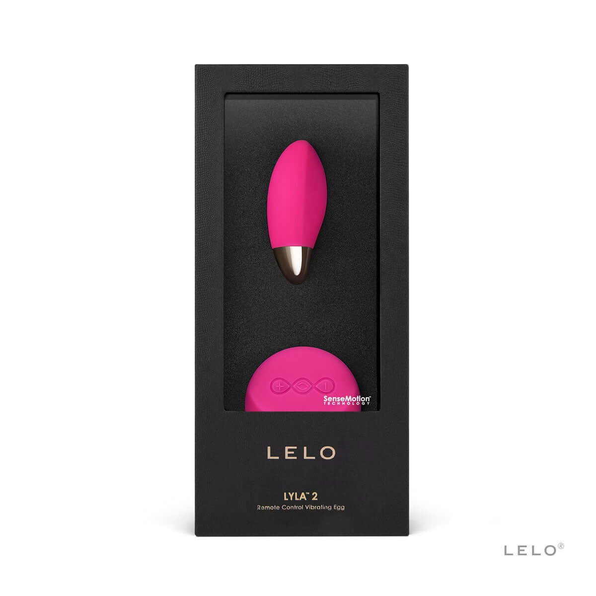 LELO LYLA 2 Remote Control Vibrating Egg Cerise in sleek packaging for discreet pleasure.
