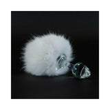 Crystal Delights Magnetic Bunny Tail Plug White