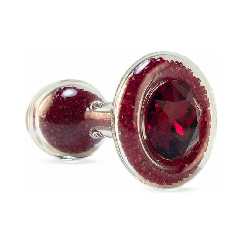 Crystal Delights Sparkle Glass Plug Red
