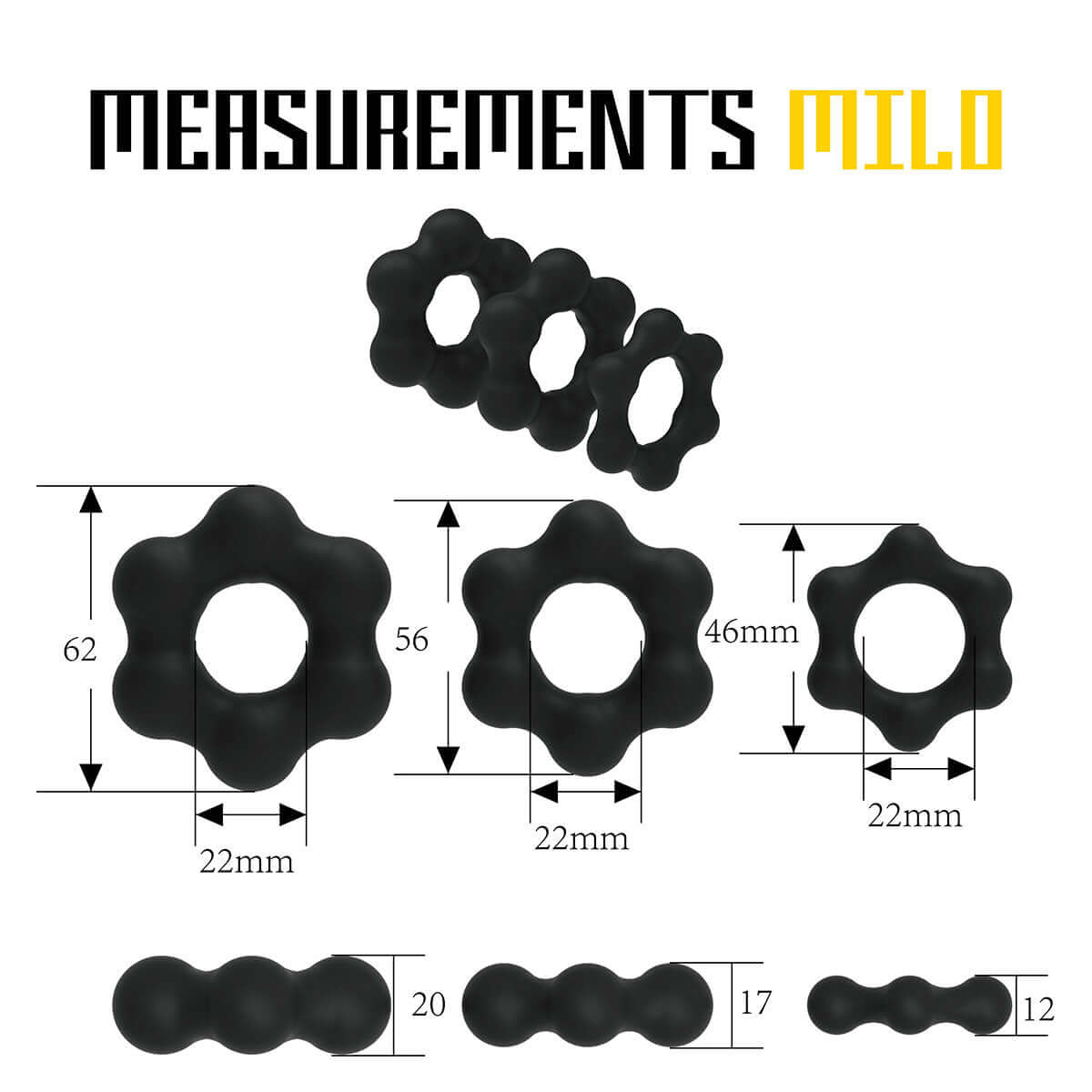 Velv'Or Rooster Milo 3-Piece Cock Ring Set