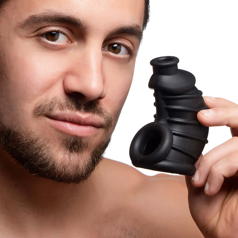 Master Series Dark Chamber Silicone Chastity Cage