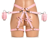 STRICT Bondage Harness with Bows Pink M/L