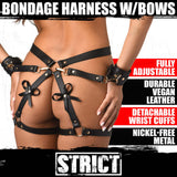 STRICT Bondage Harness with Bows Black XL-2XL
