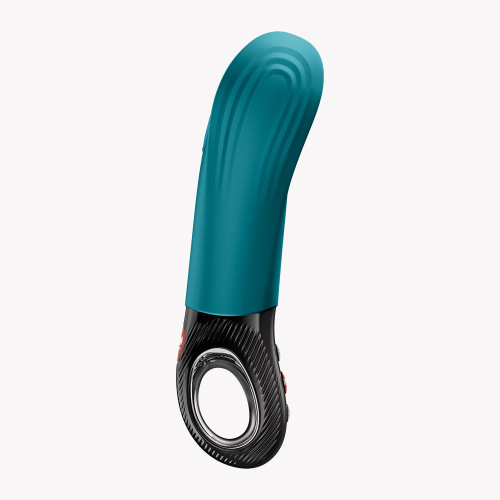 Fun Factory Manta Vibrating Stroker Green, innovative vibrating accessory for enhanced pleasure and comfort.