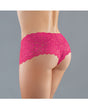 Adore Candy Apple Panty Hot Pink One Size showcasing a sultry lace design in vivid hot pink.
