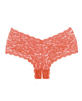 Adore Candy Apple Panty Red One Size, lace panty in vibrant red hue for a flirty addition to lingerie collection.