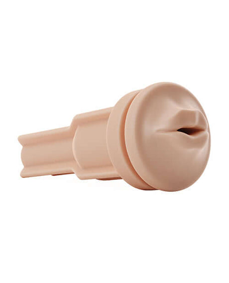 Autoblow AI Ultra Mouth Sleeve Beige in a realistic flesh-tone design with a unique ribbed texture for stimulation.