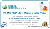 Aloe Cadabra Organic Lubricant Mango Passion 2.5 Oz information card emphasizing organic aloe vera and moisturizing benefits.