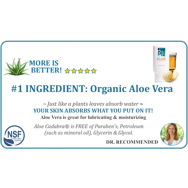 Aloe Cadabra Organic Lubricant Butter Rum 2.5 Oz with organic aloe vera, promoting lubrication and skin absorption.