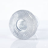 Palm-Tec DX Vol 17 Clear TPR Stroker showcasing ribbed interior and clear design for enhanced pleasure.