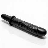 The Violator 13 Mode XL Dildo Thruster featuring detailed, vein-textured surface and sleek black design.