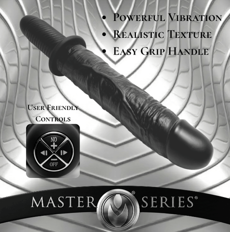 The Violator 13 Mode XL Dildo Thruster features powerful vibration, realistic texture, and an easy grip handle.