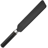 Zeus Electrosex 16 Inch E-stim Spiked Paddle Black, featuring a smooth flat striking surface.