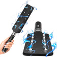 Zeus Electrosex 16 Inch E-stim Spiked Paddle Black with spikes and electric current visualization
