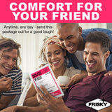 Group of friends laughing over the Anal Itch Relief Joke Gift package for a good laugh.