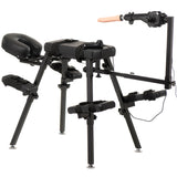 Master Series Obedience Chair with Sex Machine, an adjustable positioning bench with a detachable thrusting machine.