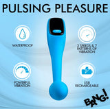 Bang Digital G-Spot Silicone Vibrator Blue with features: waterproof, powerful vibration, USB rechargeable, 3 speeds & 7 patterns.