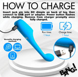 How to charge the Bang Digital G-Spot Silicone Vibrator Blue with various charging methods and instructions.
