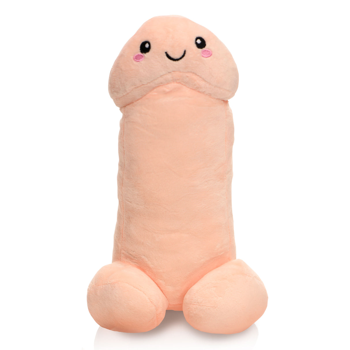 Happy Peckers Penis Pillow Small, a cute and fluffy novelty pillow designed for cuddling and humor.