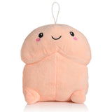 Chibi Happy Peckers Pillow Small, a cute plush chibi-style pillow with a cheerful expression, perfect for cuddling.