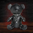 Master Series Gimp Teddy Bear Black, a unique collectible teddy bear in stylish black vegan leather.