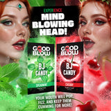 Good Blow BJ Candy 4 Count Sampler Pack featuring Cherry and Spearmint flavors in vibrant packaging.