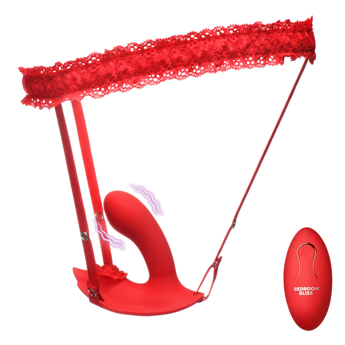 G-Spot Silicone Panty Vibe with Remote Red designed for dual pleasure with remote control functionality.