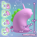 Tappyhorn Tapping Silicone Clitoral Stimulator features, including size, material, and charging information.