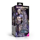 Creature Cocks Ilias Elf Silicone Fantasy Dildo packaging with elf figure design and product details.