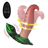 Creature Cocks Tongue Twister Panty Vibe with Harness showcasing a squishy, ribbed tongue and remote control.