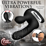 Master Series Thrust Pounder Thrusting Silicone Vibrator showcasing ultra powerful vibrations and ergonomic handle.
