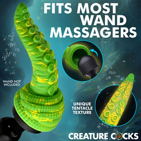 Creature Cocks Tenta Head Fantasy Silicone Wand Attachment features unique tentacle texture and fits most wand massagers.