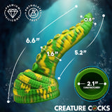 Creature Cocks Tenta Head Fantasy Silicone Wand Attachment showing tentacle design and insertable length.