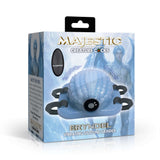 Majestic Eryndel Vibrating Silicone Grinder packaging featuring a textured design and built-in controls.