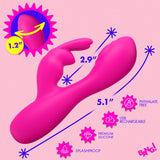 Flexible Vibrating Silicone Mini Rabbit Pink - Image 4