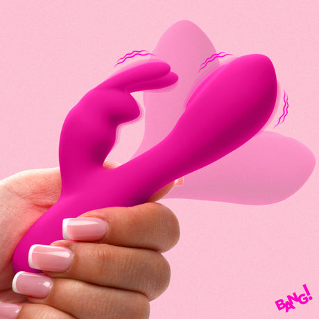 Flexible Vibrating Silicone Mini Rabbit Pink