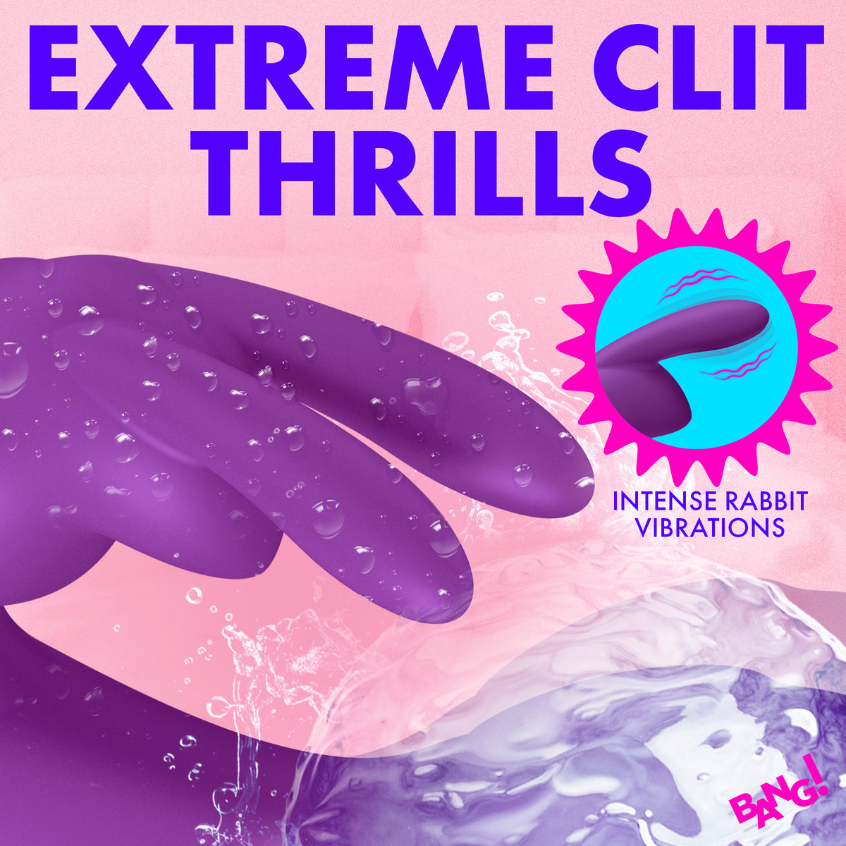 Flexible Vibrating Silicone Mini Rabbit Purple with intense vibrations and water-resistant design.