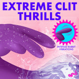 Flexible Vibrating Silicone Mini Rabbit Purple with intense vibrations and water-resistant design.