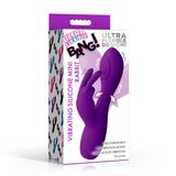 Flexible Vibrating Silicone Mini Rabbit Purple packaging showcasing its ultra-flexible design and features.