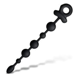 Master Series Balls Deep Vibrating Silicone Anal Beads featuring graduated sizes for gradual insertion.