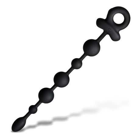 Master Series Balls Deep Vibrating Silicone Anal Beads featuring graduated sizes for gradual insertion.