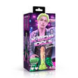 K-Pop Idols Reiven Silicone Dildo with Balls packaging featuring glowing veins and vibrant design.