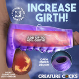 Creature Cocks Tenta-Thick Silicone Penis Enhancer showing features to increase girth and textured design.
